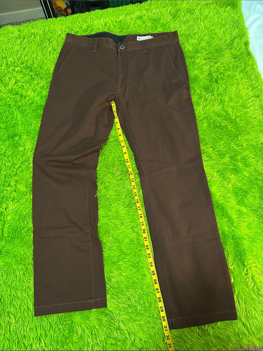 Volcom Modern Fit maroon Casual Pants 36